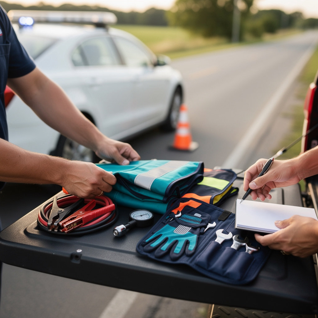 Koehler Rescue Services LLC team providing professional emergency roadside assistance in Caro, Michigan